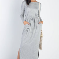 Midi Sleeve Basic Maxi Dress - Passion 4 Fashion USA