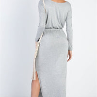 Midi Sleeve Basic Maxi Dress - Passion 4 Fashion USA