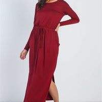 Midi Sleeve Basic Maxi Dress - Passion 4 Fashion USA