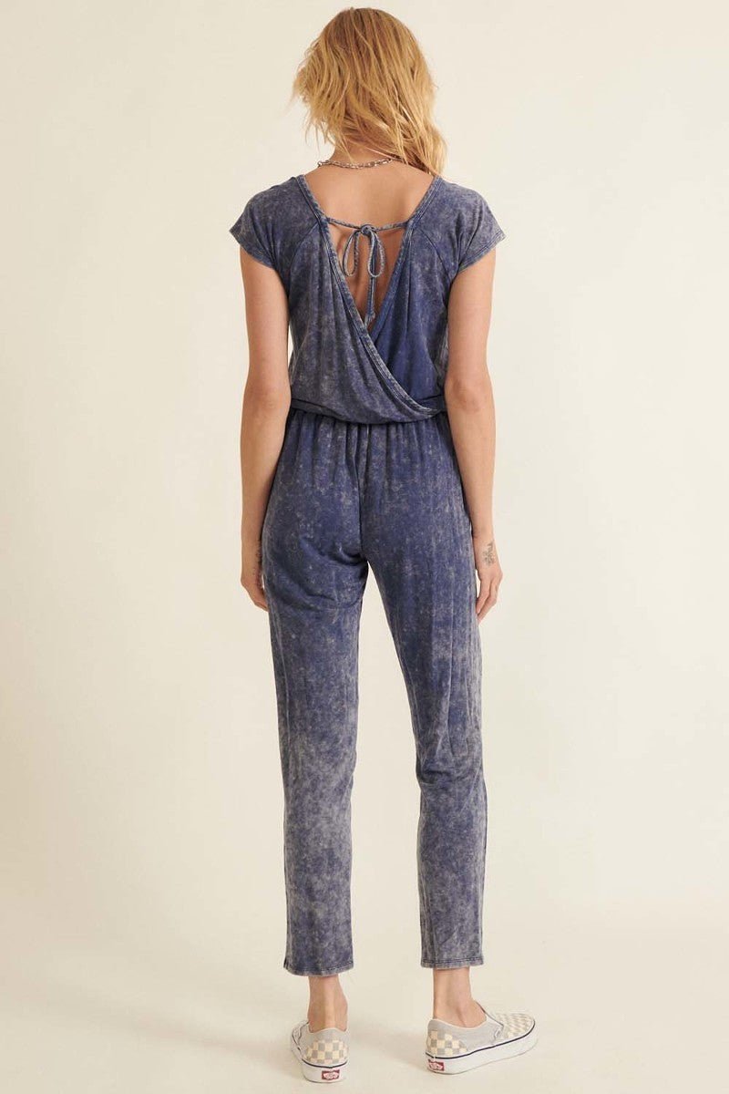 Mineral Washed Finish Knit Jumpsuit - Passion 4 Fashion USA