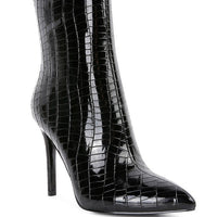 Momoa Patent Pu High Heeled Ankle Boot - Passion 4 Fashion USA