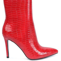 Momoa Patent Pu High Heeled Ankle Boot - Passion 4 Fashion USA