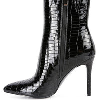 Momoa Patent Pu High Heeled Ankle Boot - Passion 4 Fashion USA