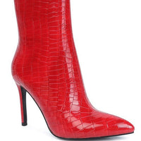 Momoa Patent Pu High Heeled Ankle Boot - Passion 4 Fashion USA