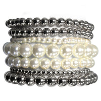 Pearl Ball Bead Bracelet Set - Passion 4 Fashion USA