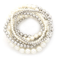 Pearl Ball Bead Bracelet Set - Passion 4 Fashion USA