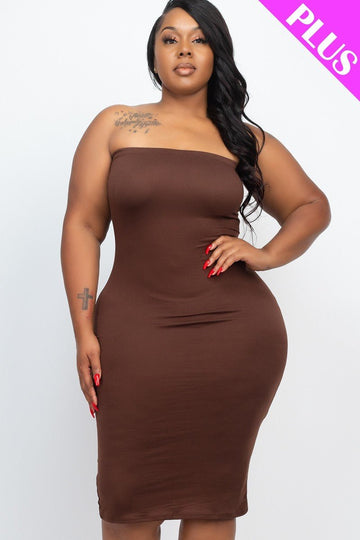 Plus Tube Bodycon Dress - Passion 4 Fashion USA