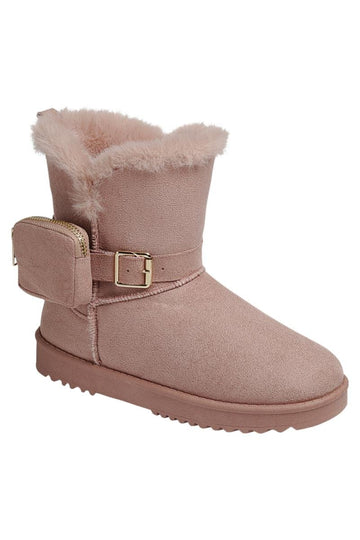 Princess Pink Faux Fur Boots - Passion 4 Fashion USA