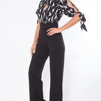 Print Top Detailed Fashion Jumpsuit - Passion 4 Fashion USA