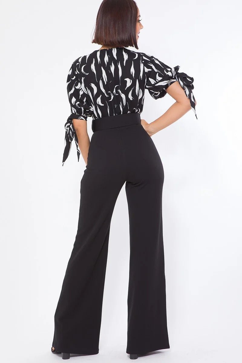 Print Top Detailed Fashion Jumpsuit - Passion 4 Fashion USA