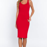 Racerback Sleeveless Midi Dress - Passion 4 Fashion USA