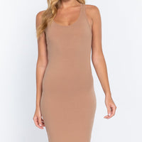 Racerback Sleeveless Midi Dress - Passion 4 Fashion USA