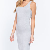 Racerback Sleeveless Midi Dress - Passion 4 Fashion USA