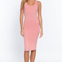 Racerback Sleeveless Midi Dress - Passion 4 Fashion USA