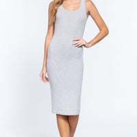 Racerback Sleeveless Midi Dress - Passion 4 Fashion USA