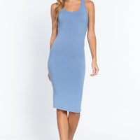 Racerback Sleeveless Midi Dress - Passion 4 Fashion USA