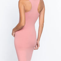 Racerback Sleeveless Midi Dress - Passion 4 Fashion USA