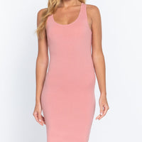 Racerback Sleeveless Midi Dress - Passion 4 Fashion USA