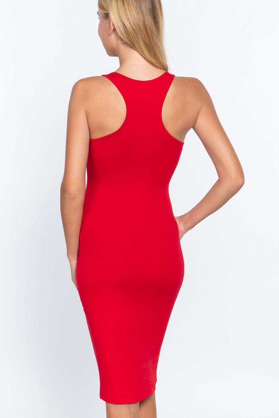 Racerback Sleeveless Midi Dress - Passion 4 Fashion USA