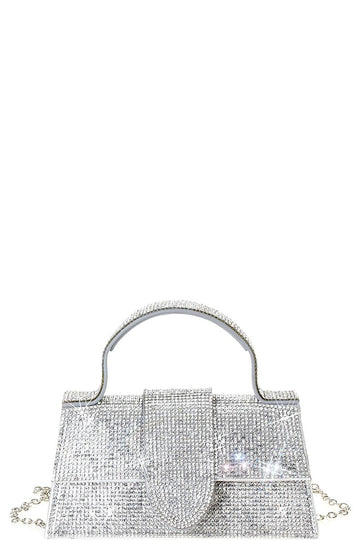 Rhinestone Allover Chic Design Handle Bag - Passion 4 Fashion USA