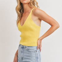 Rib Knit Sleeveless Top - Passion 4 Fashion USA