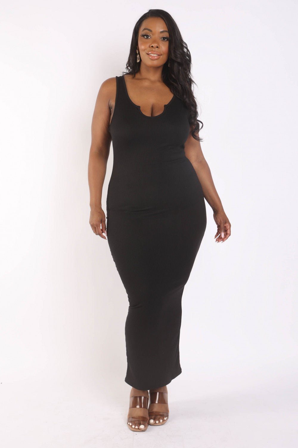 Ribbed Tank Maxi Dress - Passion 4 Fashion USA