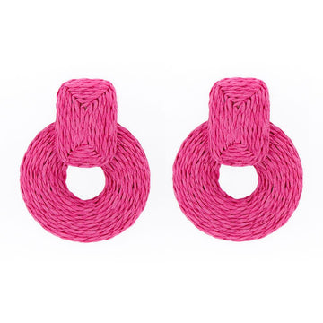 Rnd Col Raffia Wrap Earring - Passion 4 Fashion USA