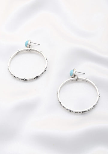 Rodeo western texture hoop earring - Passion 4 Fashion USA