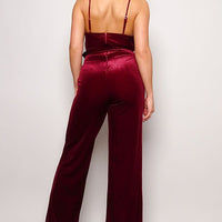 Samba Rhinestone Belt Velvet Jumpsuit - Passion 4 Fashion USA