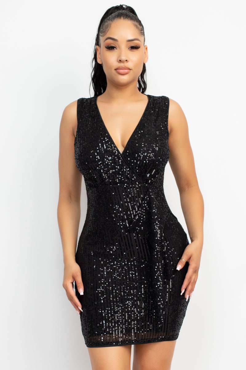 Sequin Mesh Bodycon Dress - Passion 4 Fashion USA