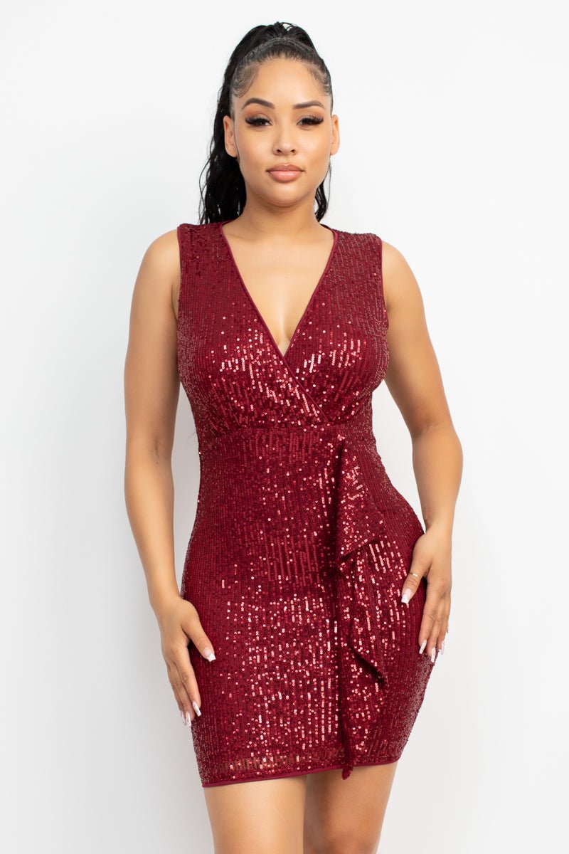 Sequin Mesh Bodycon Dress - Passion 4 Fashion USA