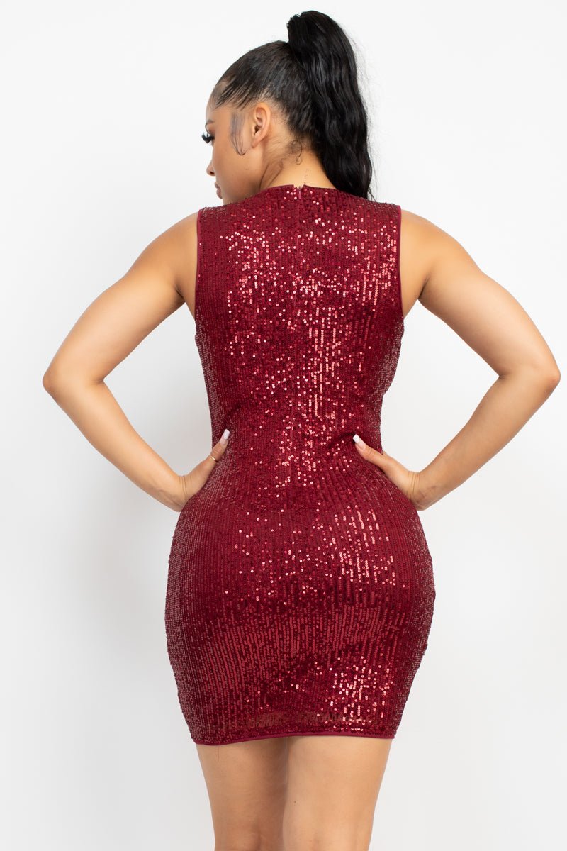 Sequin Mesh Bodycon Dress - Passion 4 Fashion USA