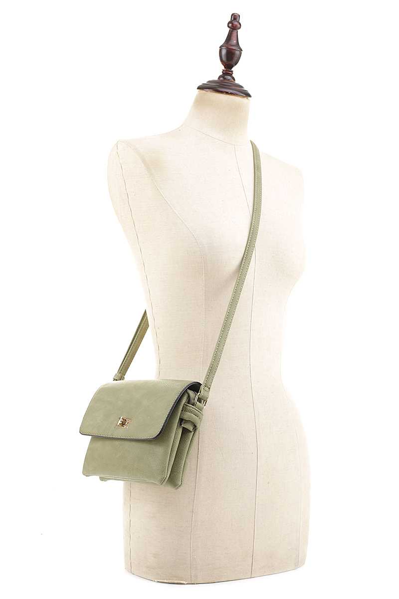 Smooth Colored Crossbody Bag - Passion 4 Fashion USA