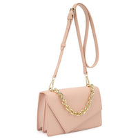 Smooth Plain Chain Link Crossbody Bag - Passion 4 Fashion USA