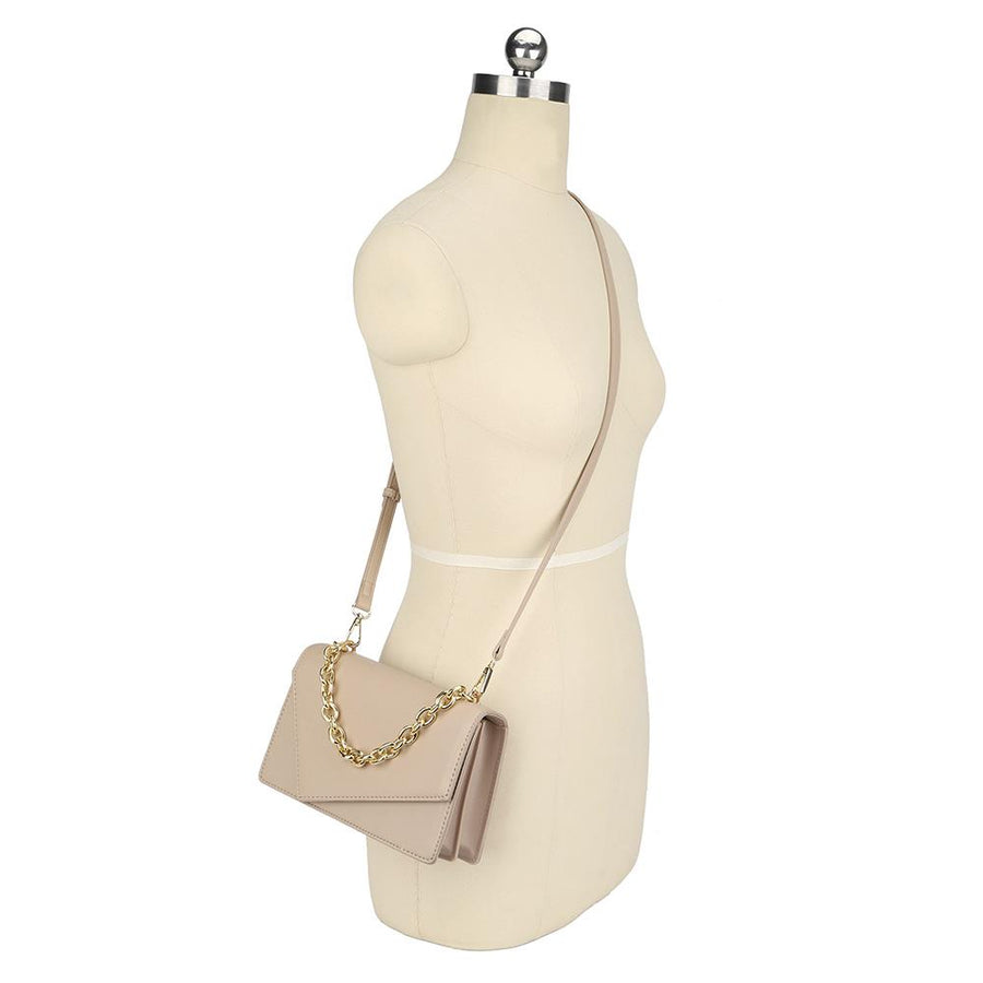 Smooth Plain Chain Link Crossbody Bag - Passion 4 Fashion USA