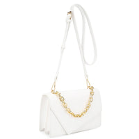 Smooth Plain Chain Link Crossbody Bag - Passion 4 Fashion USA