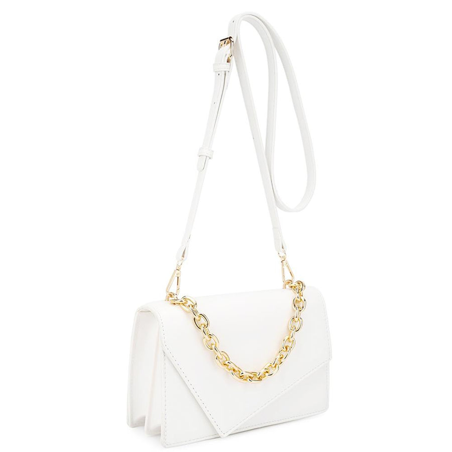 Smooth Plain Chain Link Crossbody Bag - Passion 4 Fashion USA