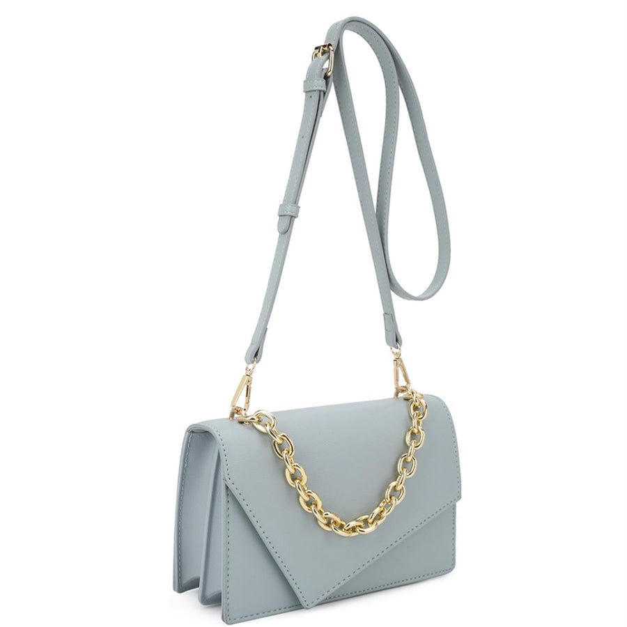 Smooth Plain Chain Link Crossbody Bag - Passion 4 Fashion USA