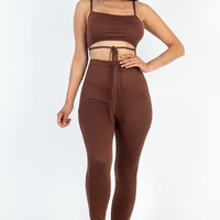 Solid Tie Front Cut Out Jumpsuit - Passion 4 Fashion USA