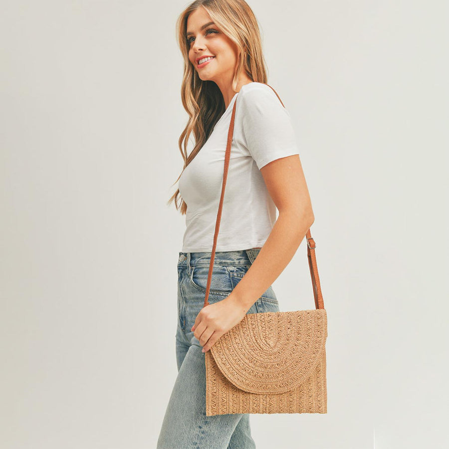 Straw Envelope Crossbody & Clutch - Passion 4 Fashion USA