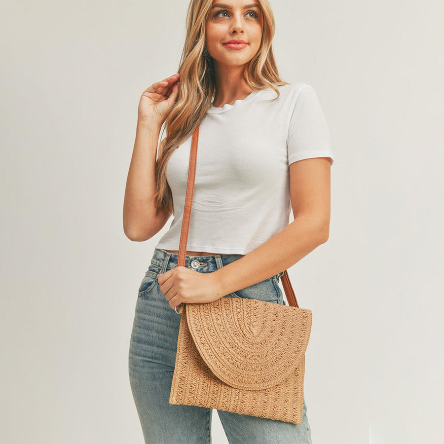 Straw Envelope Crossbody & Clutch - Passion 4 Fashion USA