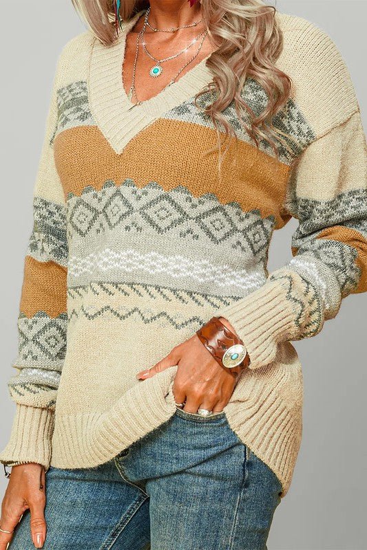 Toasty And True Multicolored Sweater - Passion 4 Fashion USA