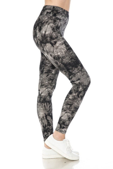 Yoga Style Banded Lined Multi Printed Knit Legging With High Waist - Passion 4 Fashion USA